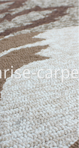 Hand Hooked Carpet Beige